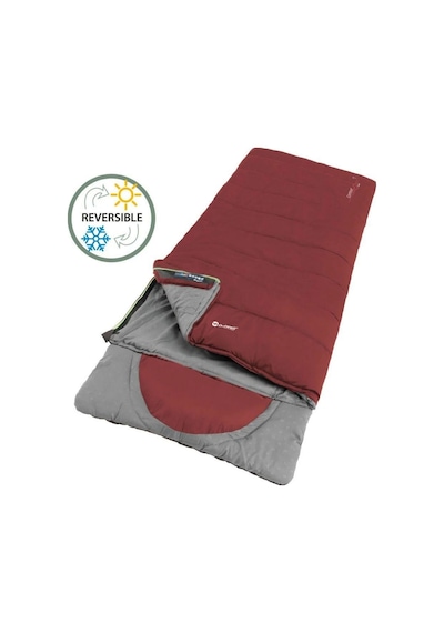Outwell Contour Lux Red Yazlık Ve Kışlık Taraflı -19 C 1700gr Geniş Uyku Tulumu Sol Fermuarlı 230367 Çok Renkli