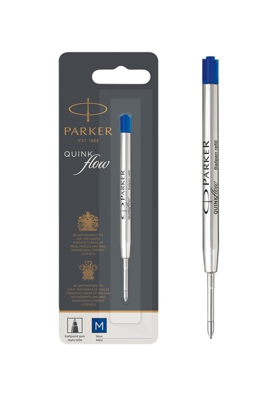 Parker 1950371 Quinkflow Tükenmez Kalem Yedeği, Orta Kalınlıkta Uç, Mavi