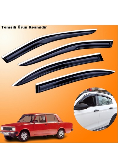Fiat Serçe Krom Cam Rüzgarlığı Abs Nikelajlı Krom Mügen Cam Rüzgarlığı Tüm Kasalara Uyumlu 4 Parça
