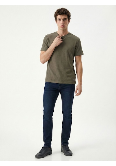 Regular Fit Erkek Tshirt K.kol Dark Vizon