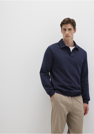 Mavi - Polo Yaka Lacivert Sweatshirt 0s10420-82318 Lacivert