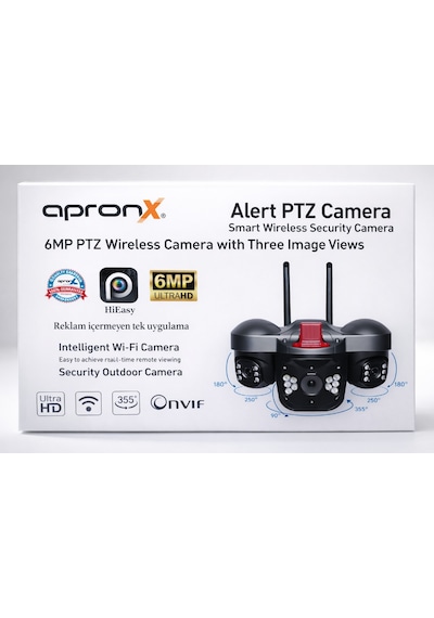 Apronx Apx-wp332 6mp 2.8mm-3.6mm Üç Kamera 22 Led Wifi Ptz