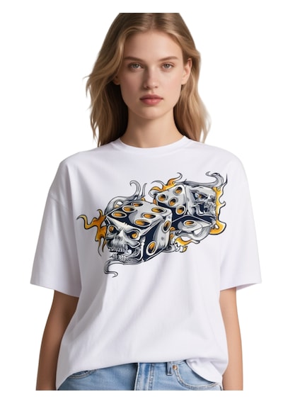 Zar Oversize Unisex T-shirt Beyaz