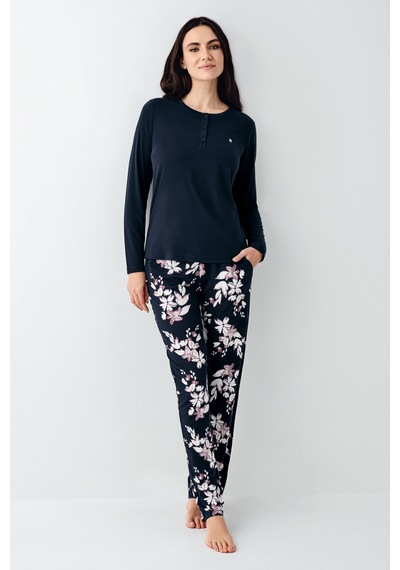 Pierre Cardin Kadın Lacivert Pijama Takımı Pc9107-s-v1 Lacivert