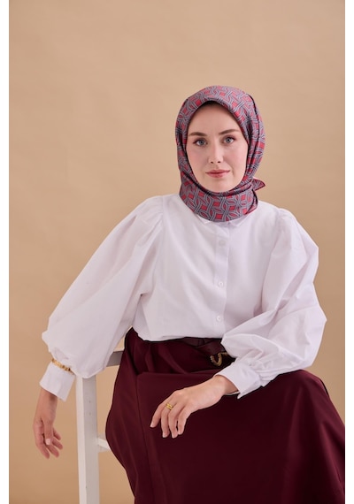 Silk Home Twill İpek Eşarp - 11479-40 Kırmızı