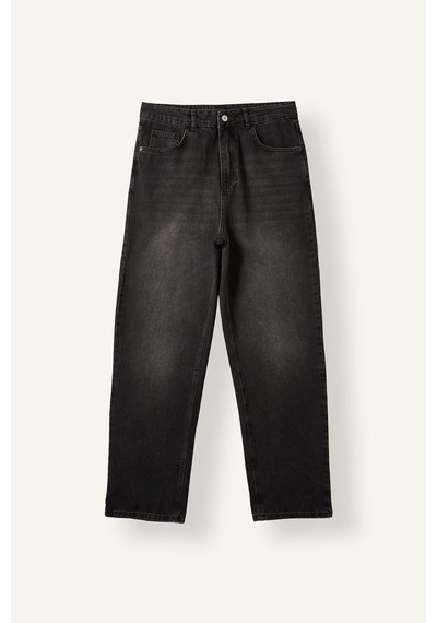 Defacto Baggy Fit Normal Bel Geniş Paça Jean Pantolon H2983ax26aunm40 Siyah-nm40