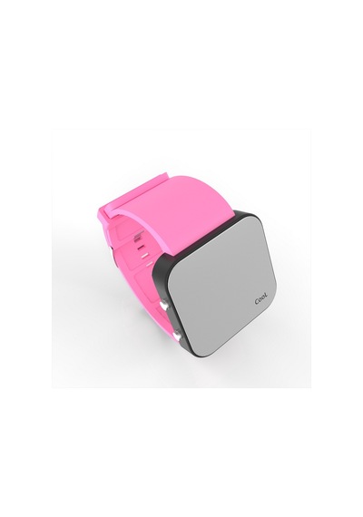 Cool Watch Saat - Siyah Led Kasa - Pembe Kayış Unisex