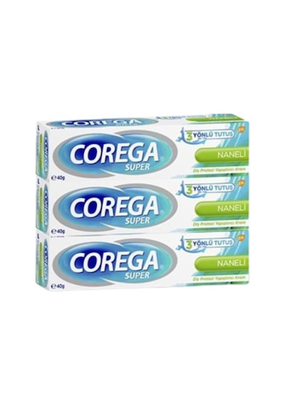 Corega Protez Yapıştırıcı Naneli Krem 3 x 40 G