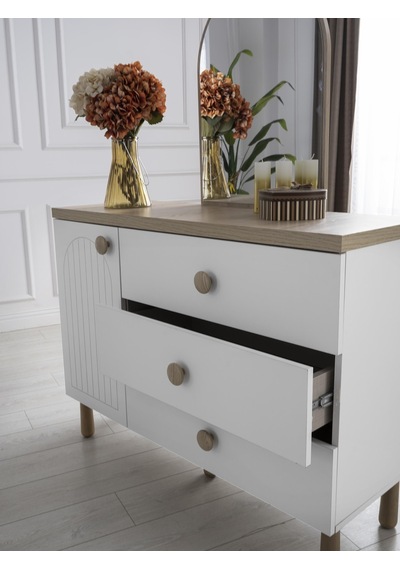Dejavu Modern Çekmeceli Aynalı Şifonyer 120cm