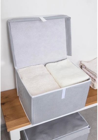 Hueva Home Çok Amaçlı Kutu Mini - Gri 40x30x26 Kumaş Gri 40 X 30 Tr Diğer