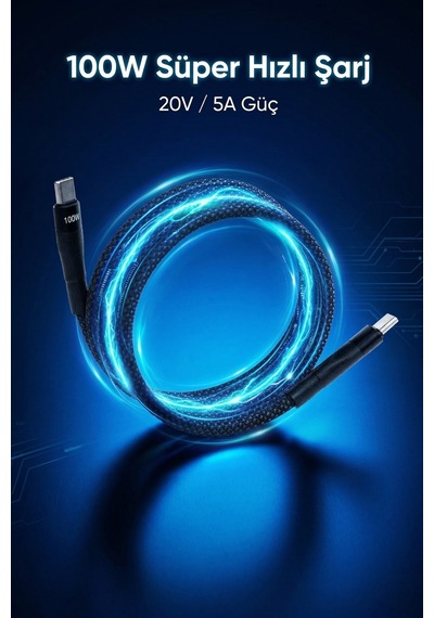 Bmcc05 100w Type-c Şarj Kablosu Manyetik Sarılabilir, Pd Hızlı Şarj, Dayanıklı Örgü 1,5 Metre Siyah