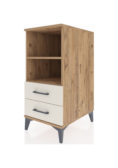Kronos Komodin 2 Raflı 2 Çekmeceli 44x59x96 Çam-aytaşı Atlas Çam
