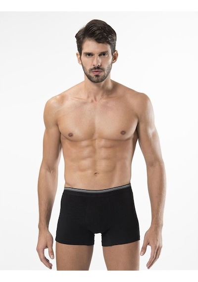 Türen 126 Likralı Boxer Ikili Paket-Sıyah - L