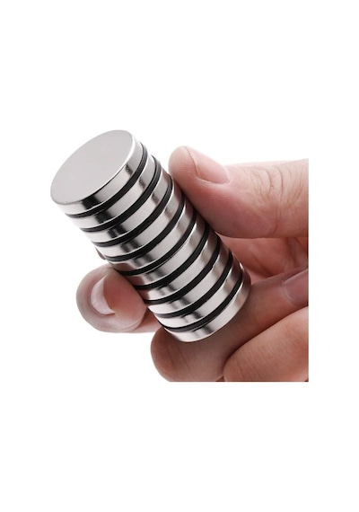 2 Adet Çap 20mm X Kalınlık 3mm Süper Güçlü Yuvarlak Neodyum Mıknatıs Magnet 20x3
