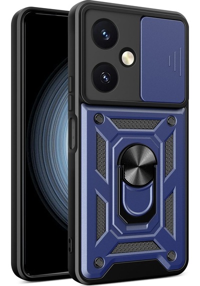 Newface - 124 - Vivo Y27 Kılıf Pars Lens Yüzüklü Silikon - Matxzngz - - Lacivert