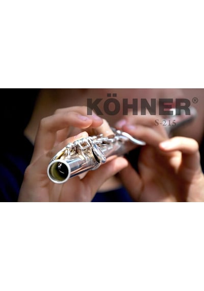 Köhner S-215 Gümüş Yan Flüt Seti-Kutulu Ful Set