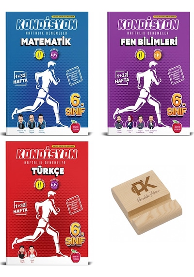 Newton 6. Sınıf Kondisyon Matematik Fen Ve Türkçe Haftalık Deneme 3lü Set + Telefon Standı