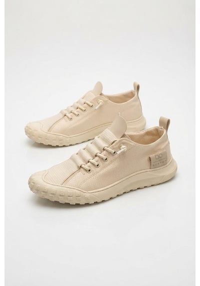Fort 2065 Bst Rahat Esnek Lastik Bağcıklı Sneaker Erkek Ayakkabı Bej