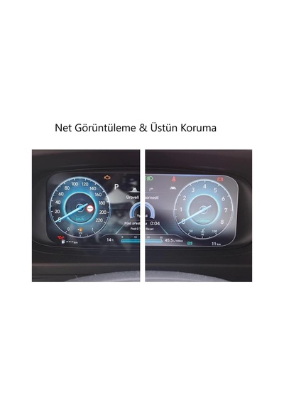 Hyundai I20 10.25 İnç İle Uyumlu Ekran Koruyucu Dijital Gösterge Nano