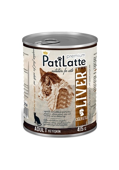 Pati Latte Ciğer Etli Konserve Yetişkin Kedi Maması 24 x 415 G