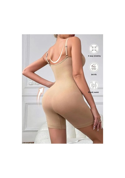 Fit Women Body Yüksek Bel Tam Boy 9050 Bej