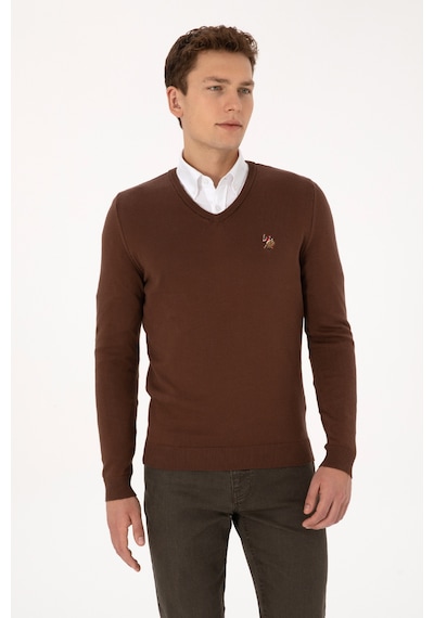 U.S. Polo Assn. Erkek Kahverengi Basic Kazak 50307778-VR029