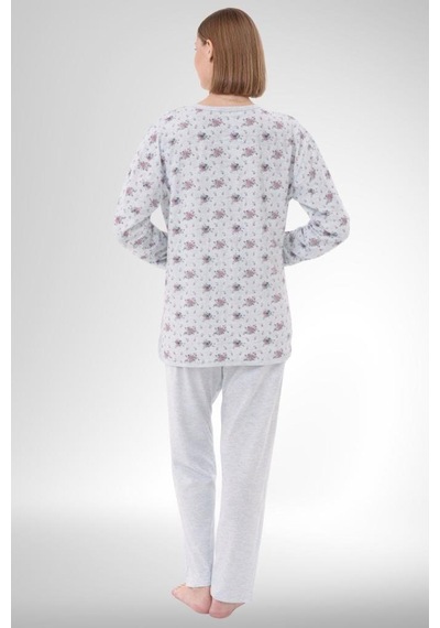 Mecit Pijama Mecit 6314 Mavi Kadın Büyük Beden Pijama Takımı Mavi