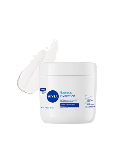 Nıvea Express Hydration Nemlendirici El Ve Vücut Bakım Kremi 400 Ml - 4 Adet Tarı