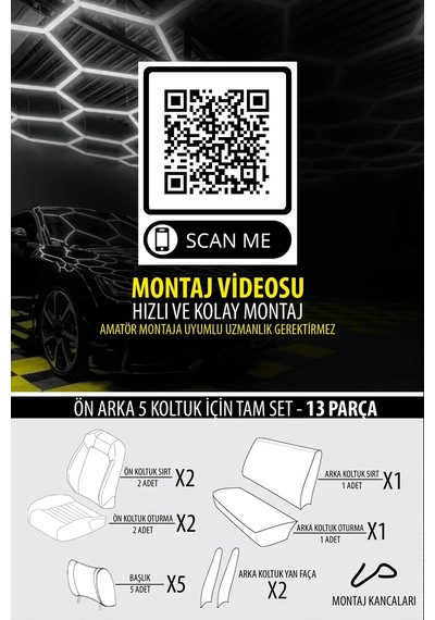 Dacia Duster Laureate 1.5 Dci 110 4x2 E2 I H Md 2019 Uyumlu Tam Set Tay Tüyü Oto Koltuk Kılıfı Bej