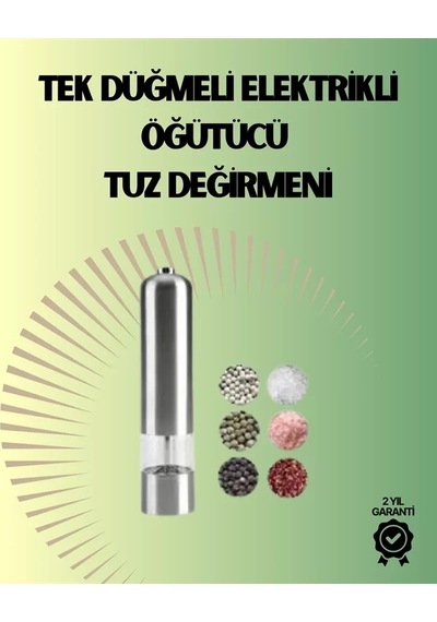 Home Pilli Otomatik Baharat Değirmeni Gıda Sınıfı Çelik Sessiz Öğütücü Alet Çok Renkli
