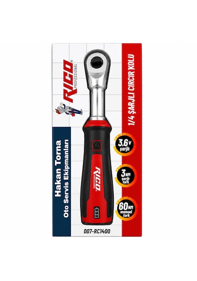 - Rico - 1/4 Şarjlı Cırcır Kolu 007-rc1400 3.6v 60 Nm