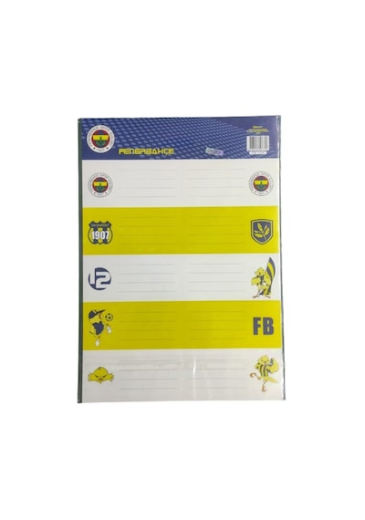 Speco Lisanslı Fenerbahçe Taraftar Okul Etiketi 4 Yaprak