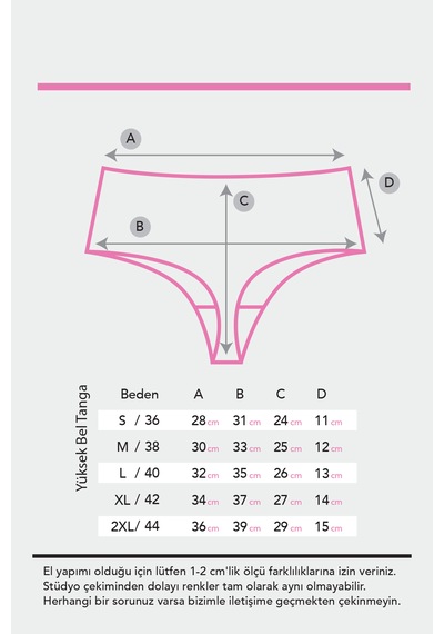 Hilady Kadın Tanga, Yüksek Bel Tanga 5'li Paket String, Tanga Külot Pamuklu Kumaş Siyah