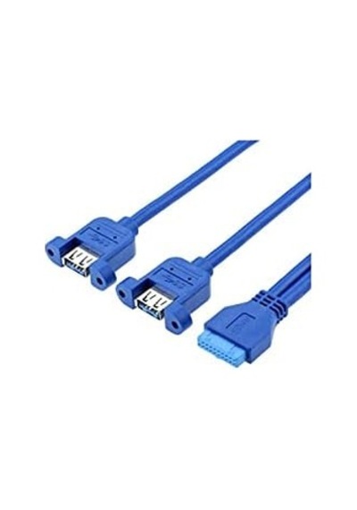 Platoon Ars 19 Pin Usb 3.0 Dişi To 2x Usb 3.0 Dişi Panel Tipi Kablo