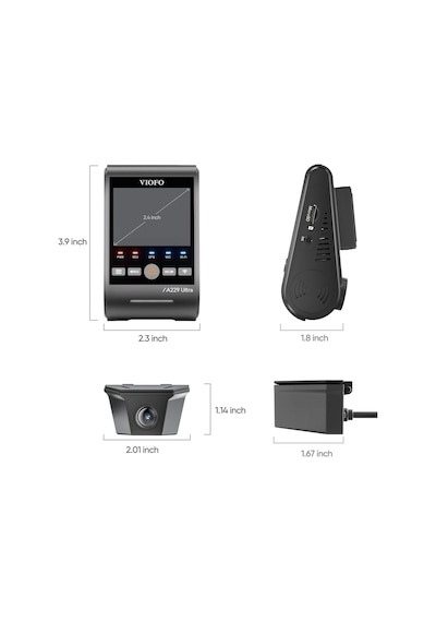 Viofo A229 Ultra 2 Kameralı Ön Ve Arka Dış Su Geçirmez 4k+4k Sony Starvis 2 Sensörlü Dual Hdr Wi-fi 6 Gps'li Araç Kamerası