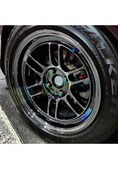 Oto Sticker Enkei Rpf1 Jant Sticker Set Etiket Yapıştırma 10 Adet 4 X 1 Cm (Jant Için)