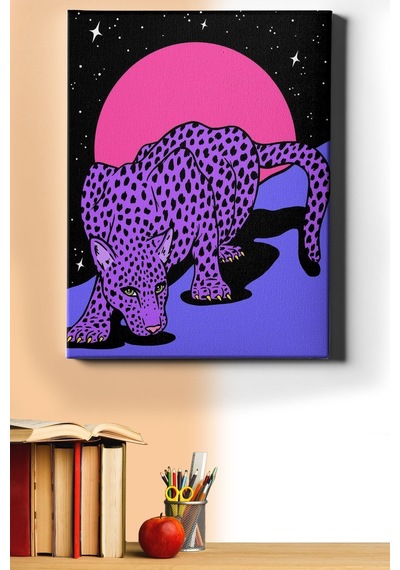 Webstyle Sayılarla Boyama Seti Kasnaklı Leoparın Uzay Yolculuğu 40 X 50 Cm