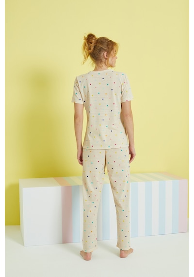 Siyah İnci Örme Pijama Takım 24107093 Çok Renkli