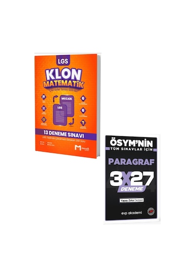 Mozaik 2027 8. Sınıf Lgs Matematik Klon 13 Deneme+ Evp Akademi Paragraf