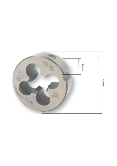 Mte M16 X 2 Pafta Normal Vidalı Hss Dın 223/b