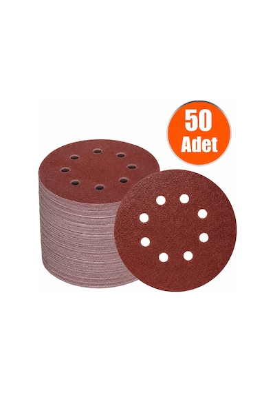 125mm. 220 Kum 8 Delikli Cırt Zımpara Nk 50 Adet