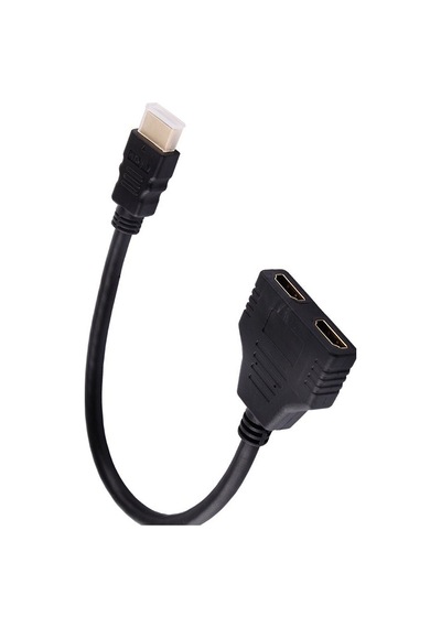 Hdmı Dağıtıcı Kablo 1080p Hdmı Konnektörü Tek Hdmı'ı İki Hdmı Çevirme Girişi Adaptör Aleti