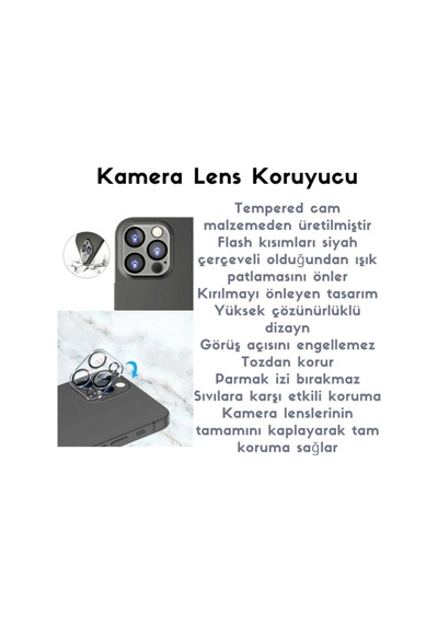 Apple Uyumlu iPhone  13 Pro Max  Nano Micro Temperli Ekran Koruyucu Ve Şeffaf Kamera Lens Koruyucu