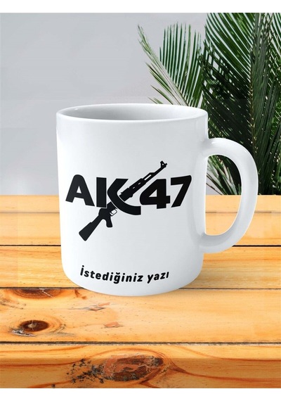 Ak-47 Kalaşnikof Baskılı Kupa Bardak Kişiye Özel Model 1 Çok Renkli