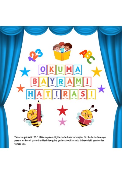 Okuma Bayramı Pano Süsü Okuma Bayramı Hatırası Yazılı Renkli