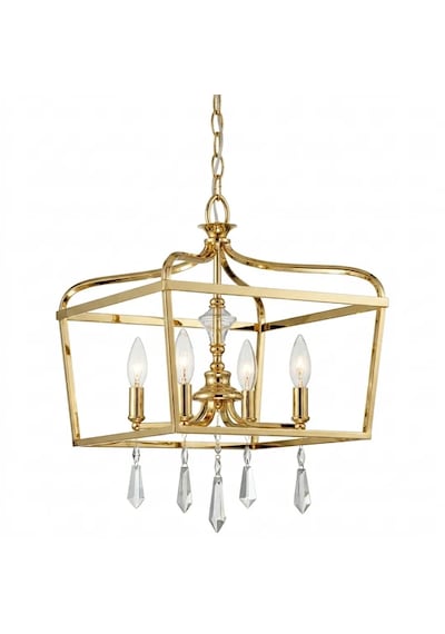 Lorel Kafesli Kristal Taşlı Sarkıt Retro Avize Lrl-4447-582 Gold
