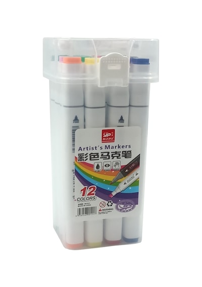 Hobi Market Art Çift Uçlu Marker Kalem Seti 12 Renk