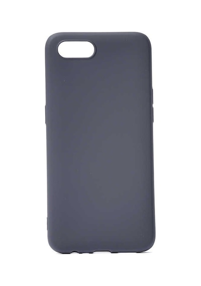 Smcase Realme C2 Kılıf Lüks Mat Silikon Nano Ekran Koruyucu Siyah