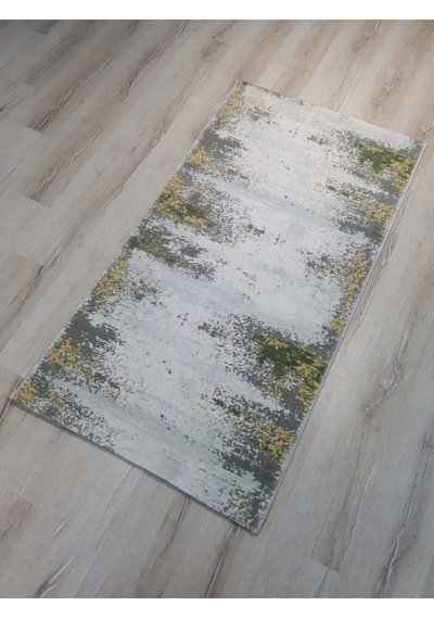 Armis Halı Kolaj A314A Gri Sarı Halı Yolluk 80X150 Cm