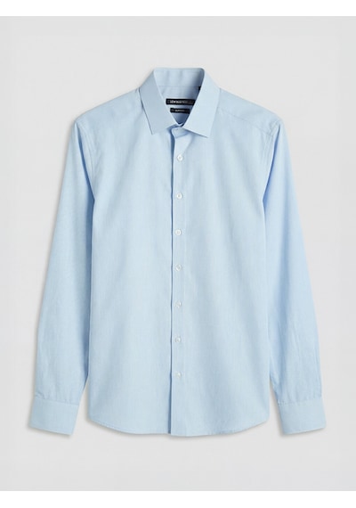 Lcw Busıness Mavi Slim Fit Çizgili Poplin Erkek Gömlek